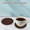 1 шт. Подставка под стакан из цельного орехового дерева, круглая деревянная подставка под стакан, многоразовый коврик под чашку, прочная термостойкая подставка под чашку для чая и кофе, салфетки