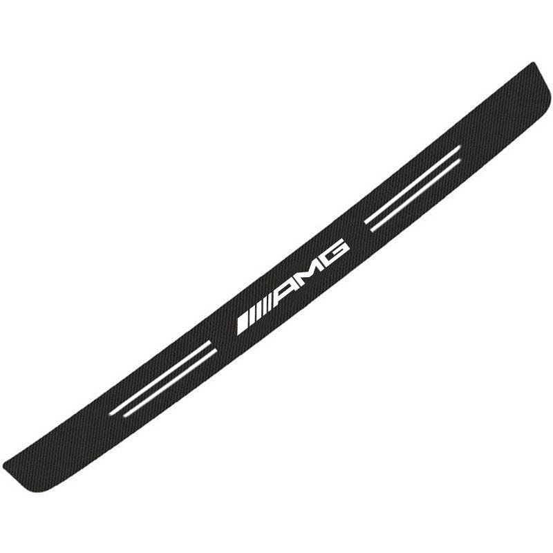 Car Door Sill Scuff Plate Decor Carbon Fiber Stickers For Mercedes Benz AMG A B C M ML GLA GLC GLS E Class W176 W205 W166 W246