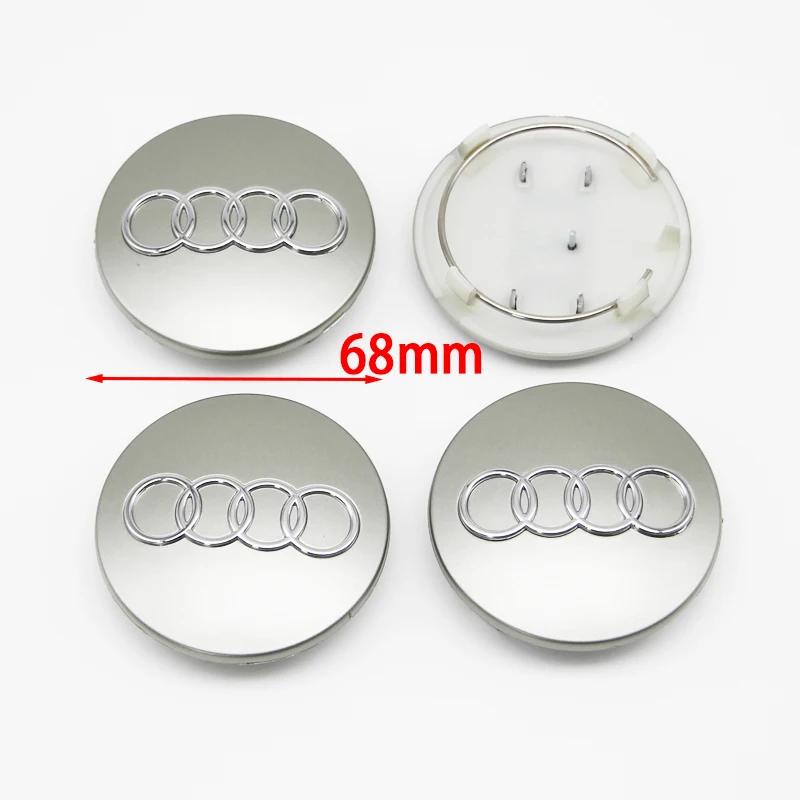 Для Audi A3 4 шт. 135 мм Колпаки на ступицы автомобиля 4F0601165N Для Audi A4 A5 A6 A7 Q3 Q5 A3 S5 Аксессуары Центральные колпачки на колеса Автомобильные колпаки на ступицы Колпаки на диски Стайлинг