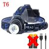 Ultra Bright White Laser LED Headlight Wave Sensing Zoom Flashlight Rechargeable Outdoor Night Fishing Head Mounted Headlight