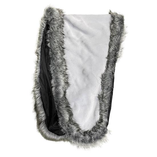 Thickened Warm Mink Fox Fluffy Cape Coat Solid Color Women Winter Faux Fur Shawl