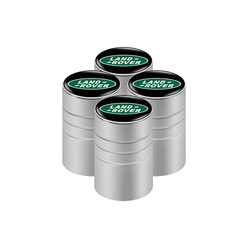 4Pcs Aluminum Alloy Car Tire Cap Stylish Car Logo Wheel Valve Caps for Land Rover Range Rover Discovery Guardian 4 Freelander 2 FG7