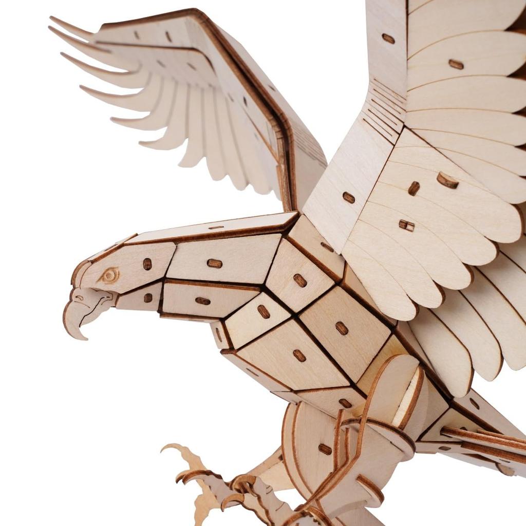 Tsukurundesu 3D Wooden Puzzle (Endangered Species Series Golden Eagle) with Japanese Instructions