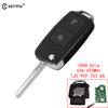 2 кнопки выкидной дистанционный ключ подходит для VOLKSWAGEN VW Golf 4 5 Passat B5 B6 Polo Touran 434 МГц ID48 чип