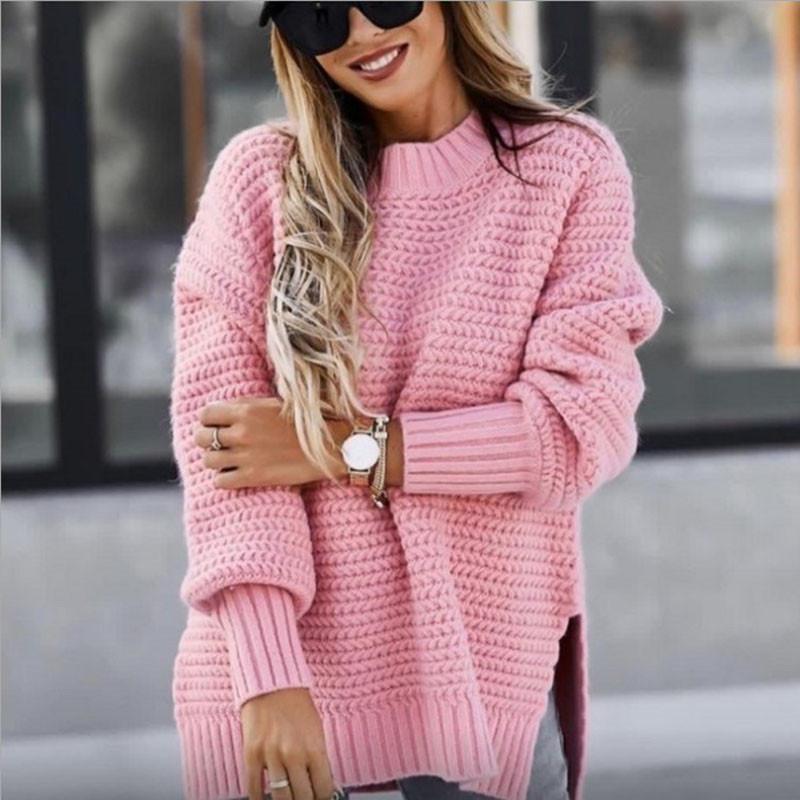 Осень-зима 2023, женский вязаный свитер, повседневная водолазка, свитер большого размера, модный утолщенный вязаный женский свитер с рукавами «летучая мышь»