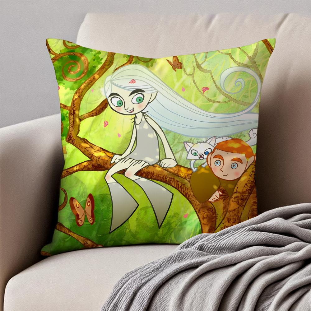 The SSecret of Kells Cushion Cover Pillowcase Antidustmite Invisible Zipper Short Plush Sofa Cushion