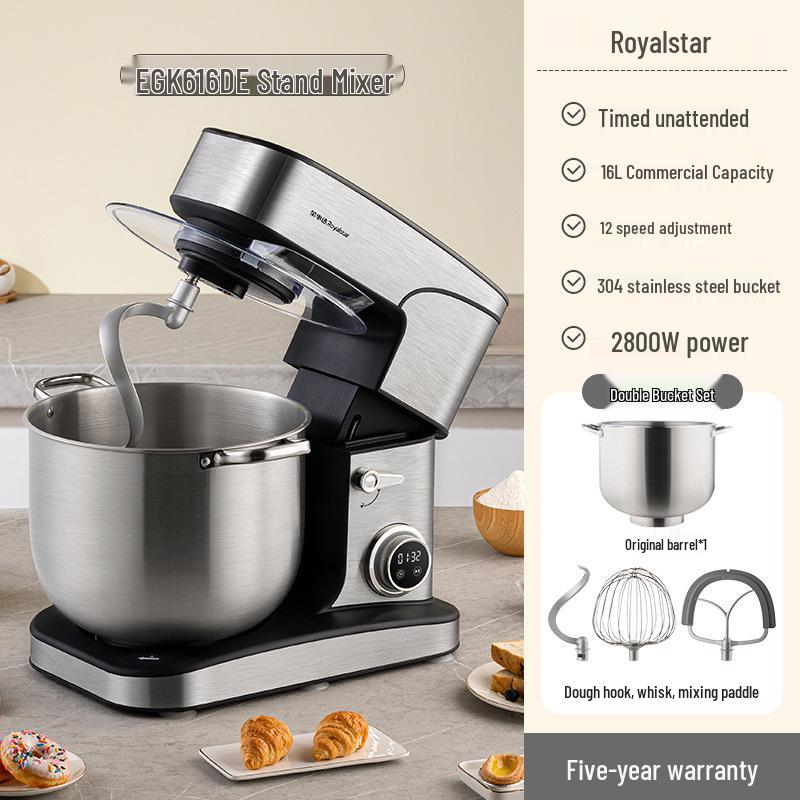 Oakes 16L Multifunctional Stand Mixer: Commercial Dough & Cream Whipping Blender for Custom Cake Toppings.