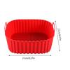 21x21cm Reusable Air Fryer Liners Silicone Square Air Fryer Oven Plate Non-stick Baking Tray for Pizza Fried Chicken Fries  Cake