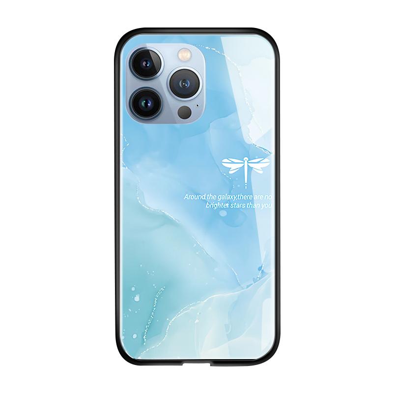Чехол для телефона из закаленного стекла для Samsung A06 A12 A16 A22 A32 A34 A53 A56 S20FE S23 S25 iPhone 11 12 13 14 15 16 17, мягкий край, противоударный, гладкий чехол