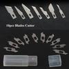 10 шт./компл. металлические ручные инструменты, гравировальные ножи, скальпель, детали ножа для ремонта печатных плат, 10 шт., лезвия, резак