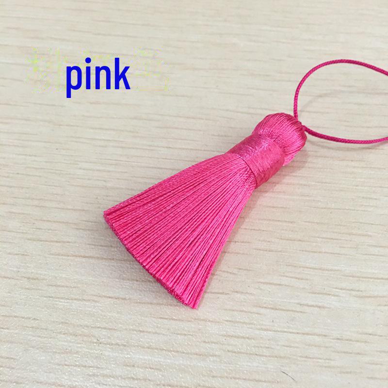 5CM Short Fat Tassel Chinese Knot Vertical Ice Silk Pendant DIY Handicraft