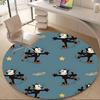 1PC Feli Cat Office Round Area Rug, Indoor Mat Suitable For Office, Under Office Chairs Bedroom Living Room Home Decor DT1212022