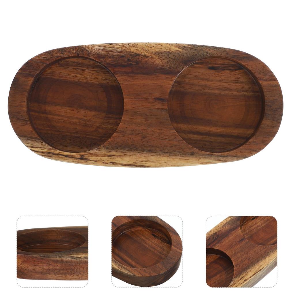 DECHOUS Поднос для мельниц для соли и перца Деревянный держатель для солонки и перечницы Кухонный измельчитель Подставка для бутылок Основа Поднос для мельницы для перца Деревянная подставка