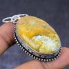 Fossil Coral Gemstone 925 Steling Silver Jewelry Pendant 2.21" C6c84