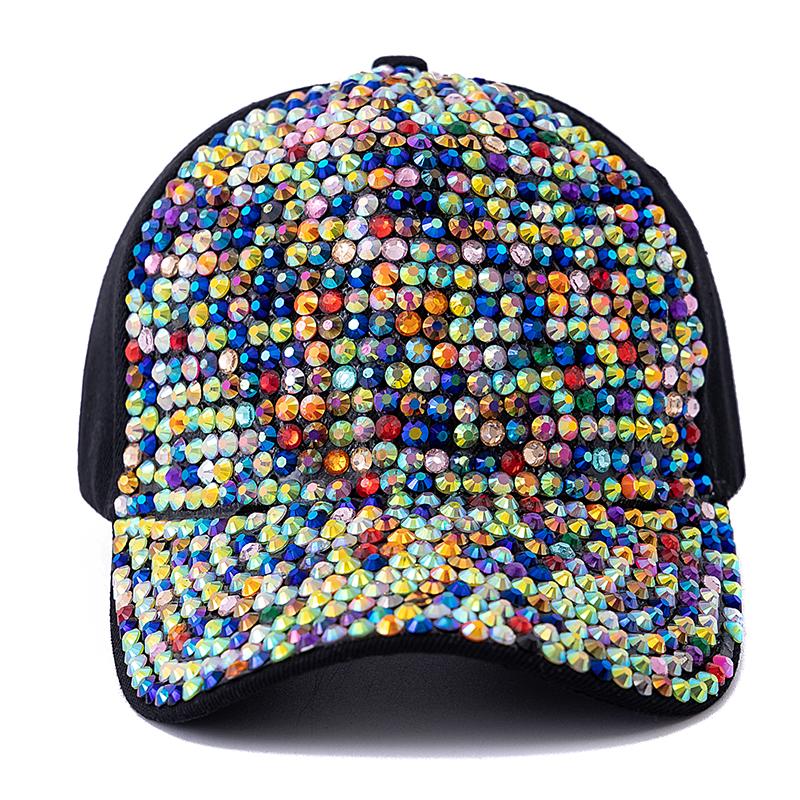 Женская бейсболка с инкрустацией бриллиантами, регулируемая, повседневная, простая, модная, уличная, кепка для активного отдыха, простой дизайн