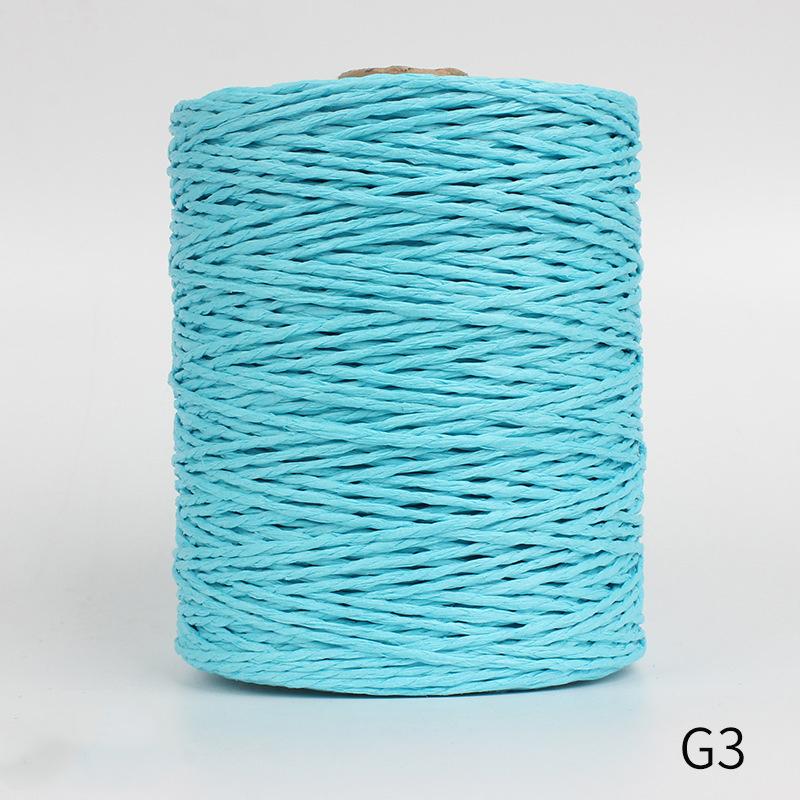 280M/Roll Cushion Baskets Knitting Material Hat HandBag Colorful Threads For Summer Hand Knit Crochet Natural Raffia Straw Yarn