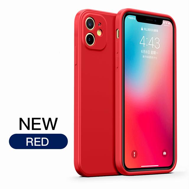 For iPhone 7 6 6S 8 Plus Luxury Liquid Silicone Soft Cover For iPhone 14 11 12 Pro X XR XS Max 13 Mini Pro Max Shockproof Phone Case