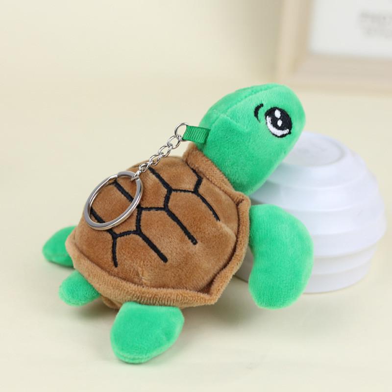 Soft Plush Sea Turtle Toy Keychain For Bags Durable Short Plush Stuffing