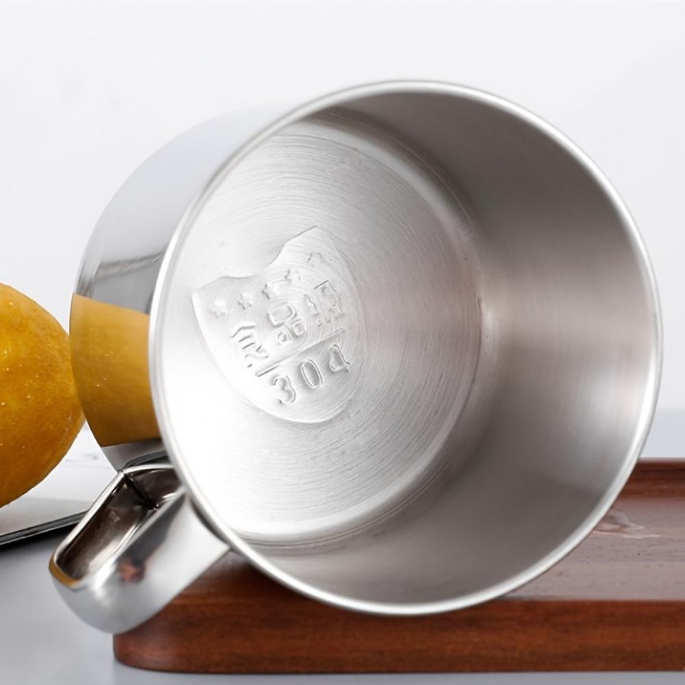 Кружка для кофе из нержавеющей стали 1 шт. 8,45 унций 304 - прочная, многоразовая, портативная, идеально подходит для кемпинга и пикников