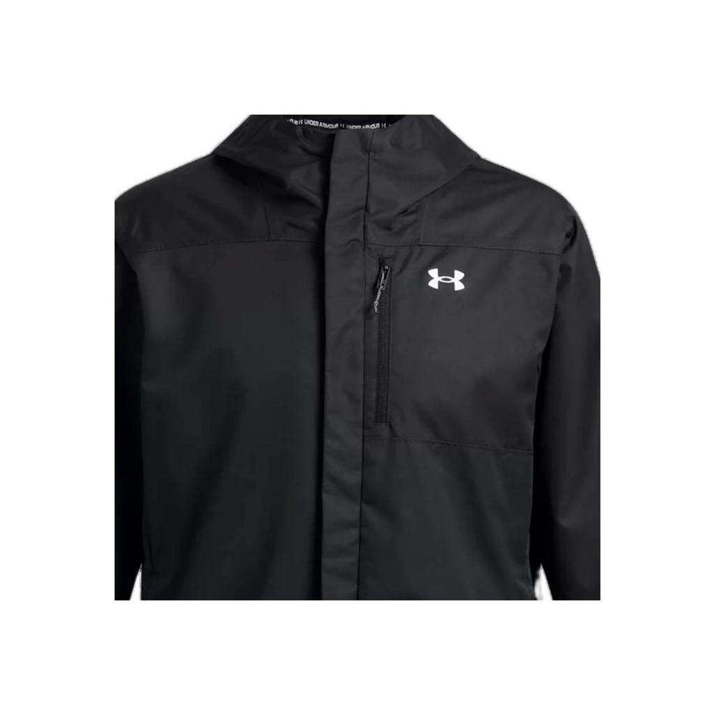 Under Armour Storm 2.0 три в одном модная однотонная куртка с капюшоном на молнии и небольшим логотипом, длинные рукава, мужские куртки, черный цвет 1371585-002