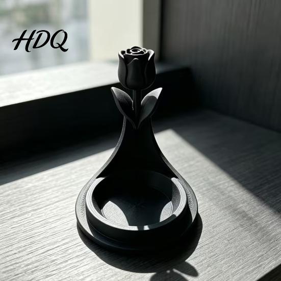 Современный аксессуар для туалетного столика 3D-печатный поднос-тюльпан для колец, сережек и ожерелий Элегантная цветочная шкатулка Устойчивое основание Чаша Блюдце Настольный органайзер
