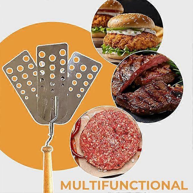 Creative Hot Meat Patty Spatula, TExpandable Triple 3 Blade Spatula for Burgers, Pancakes, Fun Cooking Gadget for Adults