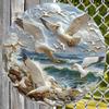Wood Seagull-Inspired 2D Effect Seagull Wall Art, Embossed Wood Sign, Ocean Scene Decor, Perfect for Home and Garden for Door, Wall, Home, Room