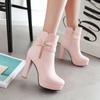 Short Boots Women's New Women's Shoes European and American High-heeled Short Boots Large-size Women's Boots