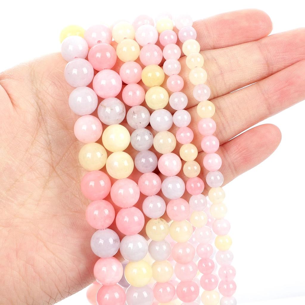 Natural Stone Beads Tiger Eye Amazonite Rose Quartz Turquoises Obsidian Agates Beads For Jewelry Making DIY Bracelet 4 6 8 10mm
