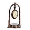Decorative Table Clock with Antler Design, Desk Clock with Stand, Elegant Home and Office Decor Clock with Compass