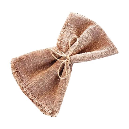 Bohemian Napkin with Fringe Cotton Fabric Solid Color Napkin Rustic Wedding Napkin for Dining Table Farmhouse Home Decor