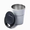 DEAN & DELUCA Stainless Steel Tumbler, White, 260ml, with Lid, Insulates Against Cold or Hot Drinks, Wide Mouth, 8.5 X 12.2cm