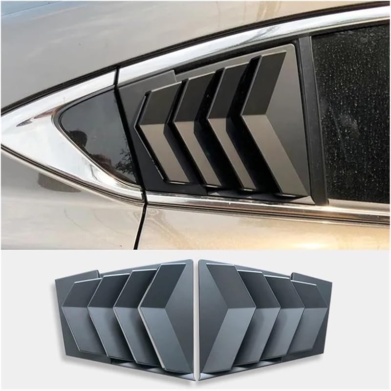 Жалюзи на окно Совместимые для Mazda 6 ATENZA 2020 2021 Боковые накладки на вентиляционные отверстия Глянцево-черные Накладки на заднее окно автомобиля Аксессуары(Углеродная поверхность)