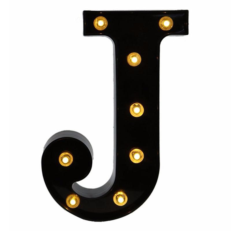 LED Black Letter Light 26 English Night Light Large Luminous Alphabet Lights Wedding Modeling Lamp For Party Birthday Home Bar