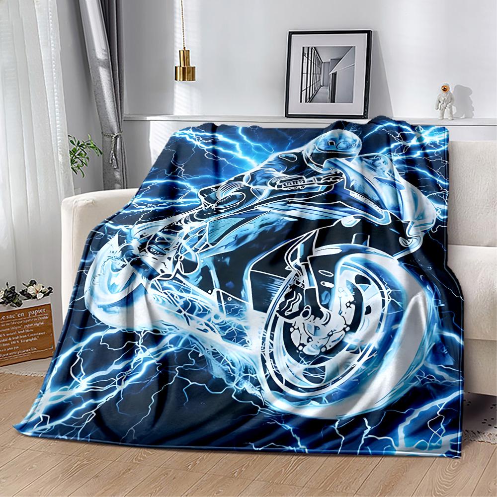 Motocross Adventure Sport Flannel Blanket - Soft and Suitable for Sofas, Beds, Offices, Travel, All Seasons, and The Best Gift for The Holidays.