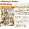3D Книга-наклейка с пейзажами 12 сцен Современная архитектура Коллекция миниатюрных сцен Складывающиеся Наклеивание Сцена DIY Наклейка
