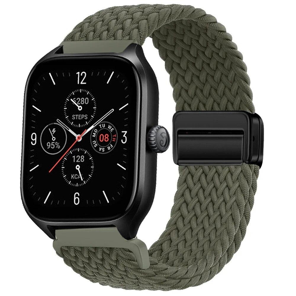 Плетеные ремешки Solo loop Для Amazfit GTS/2e/3/4/GTS2 Mini/GTR 47/GTR2/4/3/Pro ремешок Браслет Amazfit bip 6 20мм/22мм Ремешок для часов