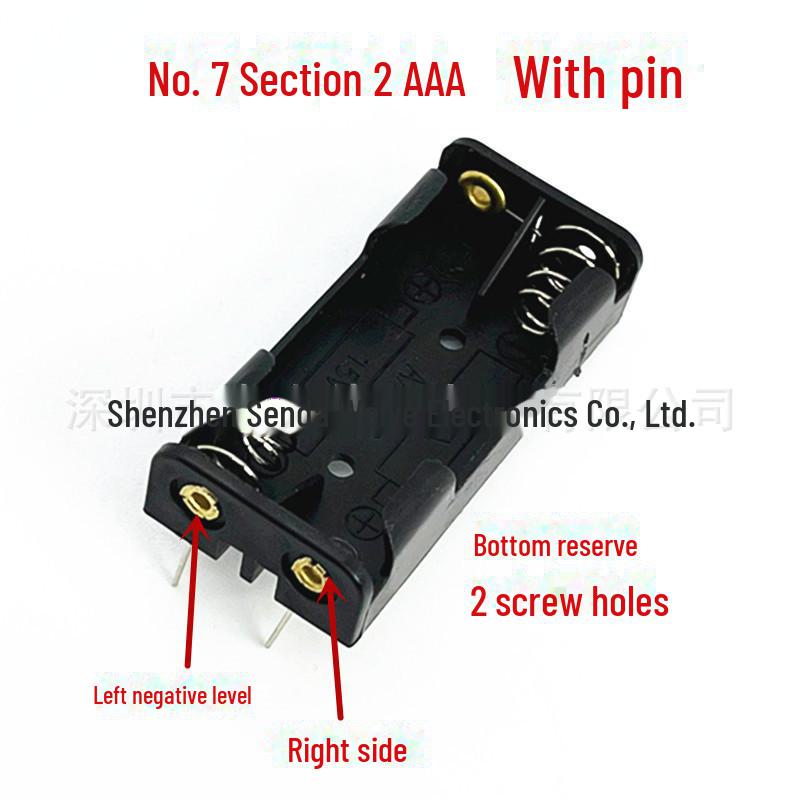 Батарейный отсек типа AAA с крышкой, переключателем и штифтом — вмещает 1/2/3/4/6/8 батареек, расположенных рядом.