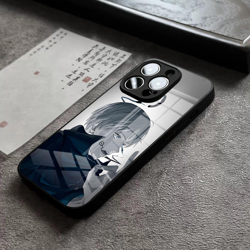 Чехол для телефона Jujutsu Kaisen Аниме Инумаки Тоге Для IPhone 16 Pro Max 15 Plus 14 Pro 12 11 13 Mini X XR XS Max 8 7 SE Стеклянная крышка
