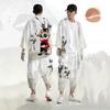 National Style Crane Cardigan Cloak Suit 3D Printed Dragon Totem Ukiyo-e Cat Nine-point Pants Kimono Robe