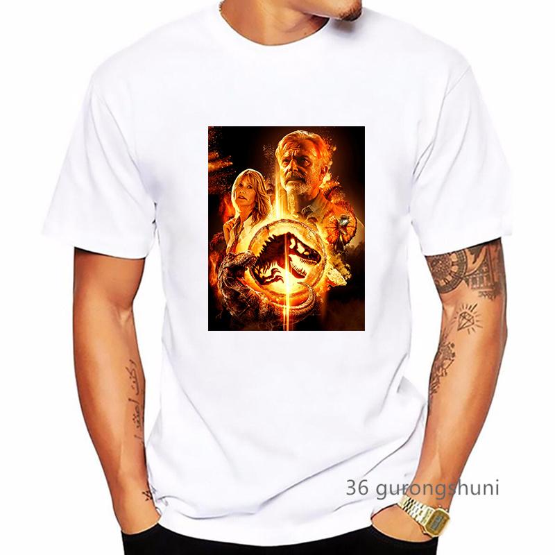 2026 Newest Movie Show Jurassic World Dominion T-Shirt Owen Grady Dinosaur Graphic Print Men Tshirt Short Sleeve tops drop shipping