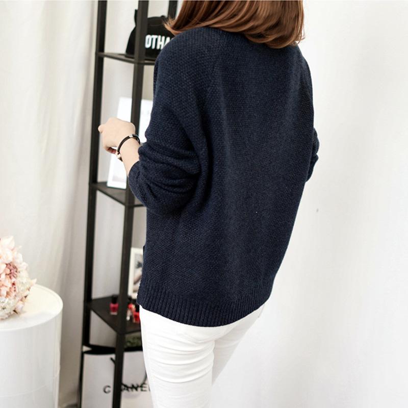 VANGUL Стильный вязаный женский свитер с разрезами по бокам