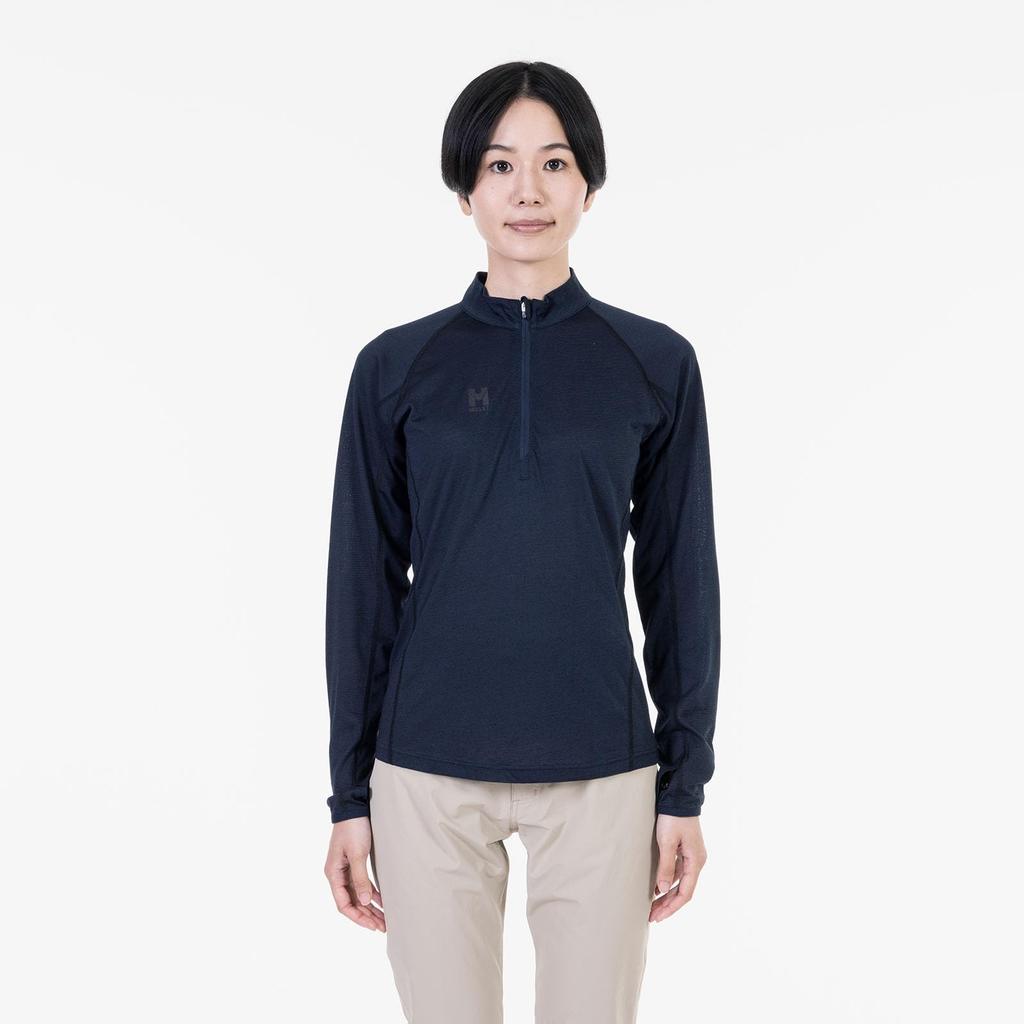 Рубашка для скалолазания Kutie Wool Zip с длинным рукавом KUHTAI II Wool Zip LS W НОВАЯ [Millet] женская LOGO_SILVER