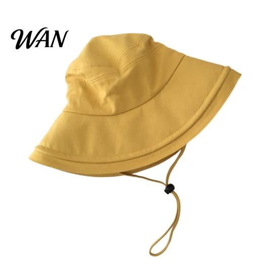 Wide Brim Bucket Hat Waterproof Rain with Chin Strap, Quick Drying Sun Packable Beach Hat, Breathable Mesh Ventilation Summer Headwear