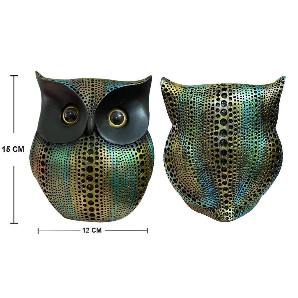 Современная стильная художественная фигурка Lucky Owl из смолы -(Упаковка из 1 шт., многоцветная)