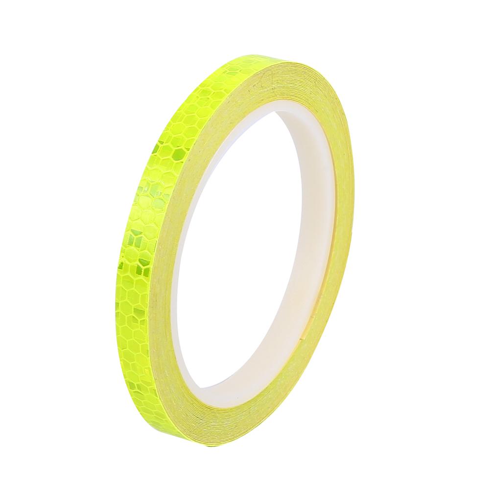 2Rolls Bicycle Cycling Reflective Stickers Security Wheel Decal Stripe Tape (Yellow)