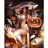 Полная 5D Diy Алмазная Картина Хэллоуин девушка Вышивка Крестом Домашний Декор Ручной Работы Подарок