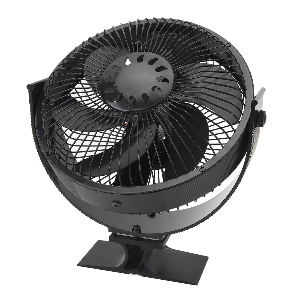 Fireplace Fans Heat Powered 6 Blades Slient with Protective Cover Handle Wood Stove Fan for Gazebo