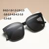 Classic Sunglasses for Women Oversized Square PC Frame AC Black Clear Lens Anti UV400 Travel Myopia Sunglasses