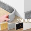 2/4/6 м Самоклеящаяся линия плинтуса 3D Противоударная наклейка на стену Мягкие линии отделки стен из NBR Домашняя Спальня Водонепроницаемые угловые декоративные полосы